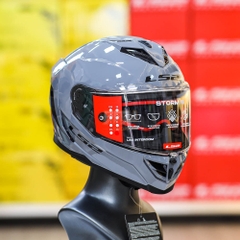 Mũ Fullface 2 Kính LS2 FF818 Storm III Xám Xi Măng Bóng 2026