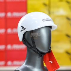 Mũ 1/2 Falcon F12 Cá Heo Trắng Bóng - Nhỏ Gọn Có Đèn