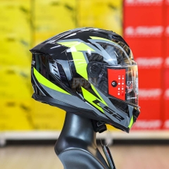 Mũ Fullface 2 Kính LS2 FF818 Storm III Dynamo Đen Vàng Neon 2026