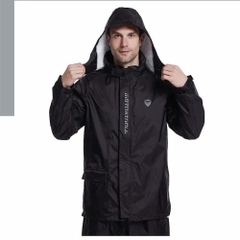 Áo Mưa Bộ Sinoll SN112 Màu Đen Có Mũ Trùm