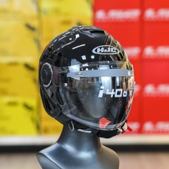 Mũ 3/4 2 Kính HJC I40N Đen Bóng Chuẩn ECE 2206