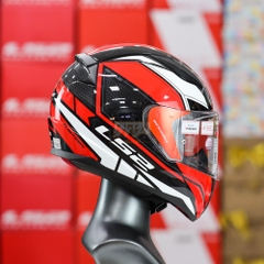 Mũ Fullface LS2 FF353 Rapid II Infinity Đen Trắng Đỏ