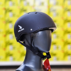 Mũ 1/2 Falcon F08 Đen Nhám