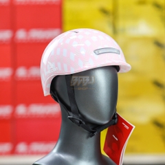 Mũ 1/2 Falcon F12 Cá Heo Hồng Caro - Nhỏ Gọn Có Đèn