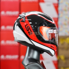 Mũ Fullface LS2 FF353 Rapid II Deeper Trắng Đỏ