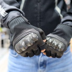 Găng Tay Ngắn Ngón VEMAR VE-210 Vải Gù Carbon Đen