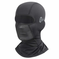 Khăn Trùm Đầu Ninja Màu Đen Cao Cấp Thoáng Khí - Có Lỗ Xỏ Kính
