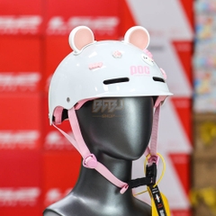 Mũ 1/2 POC P20 Trắng Hồng Kèm Phụ Kiện Trang Trí- Thiết Kế Hiện Đại, Đạt Chuẩn An Toàn