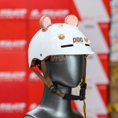 Mũ 1/2 POC P20 Trắng Nâu Kèm Phụ Kiện Trang Trí- Thiết Kế Hiện Đại, Đạt Chuẩn An Toàn