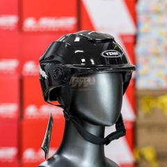 Mũ 1/2 Yema 335S Đen Bóng Form Nhỏ Gọn, Nhẹ - Tặng Kèm Kính, Lót