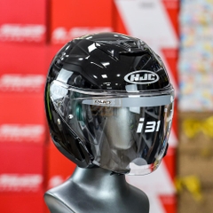 Mũ 3/4 2 Kính HJC I31 Đen Bóng Chuẩn ECE 2206
