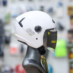 Mũ 3/4 EGO E31 Trắng Bóng Nhỏ Gọn Thời Trang Đội Êm