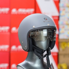 Mũ 3/4 Sunda 388 Xi Măng Nhám Kính Âm Tiện Lợi