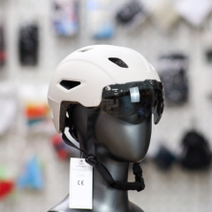 Mũ Bảo Hiểm Trẻ Em Kids Bubble Xám Nhạt Freesize - Gọn Nhẹ, Có Kính Che