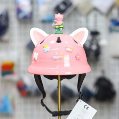 Mũ Bảo Hiểm Trẻ Em Kids Cream Hồng Bóng - Dễ Thương, Siêu Nhẹ