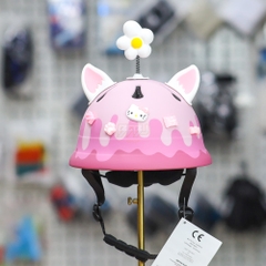 Mũ Bảo Hiểm Trẻ Em Kids Cream Hồng Đậm - Dễ Thương, Siêu Nhẹ