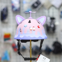 Mũ Bảo Hiểm Trẻ Em Kids Cream Hồng Tím - Dễ Thương, Siêu Nhẹ