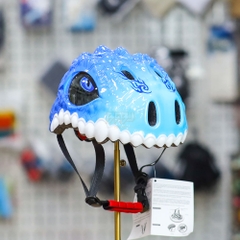 Mũ Bảo Hiểm Trẻ Em Khủng Long Jura Xanh Dương Bóng 3D Nổi Bật