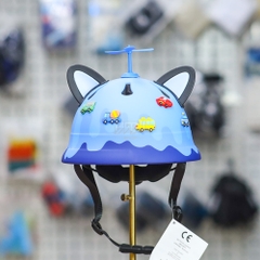 Mũ Bảo Hiểm Trẻ Em Kids Cream Xanh Dương Nhám - Dễ Thương, Siêu Nhẹ