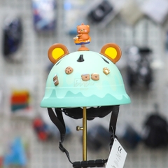 Mũ Bảo Hiểm Trẻ Em Kids Cream Xanh Mint - Dễ Thương, Siêu Nhẹ