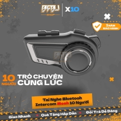 Tai Nghe Bluetooth Intercom X10 Kết Nối 10 Thiết Bị