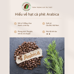 Cafe Hạt Arabica Cầu Đất Nguyên Chất (Rang Vừa)