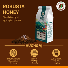 Cà Phê Robusta Honey Rang Vừa – Hương Vị Đậm Đà, Hậu Ngọt Thanh, Gu Việt Đích Thực | Mokazana Coffee