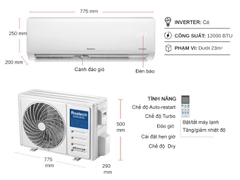 Máy lạnh Reetech Inverter 1.5 HP RTV12-TC-BI
