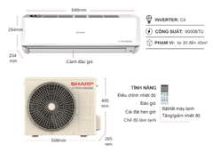 Máy lạnh Sharp Inverter 1 HP AH-X10ZEW