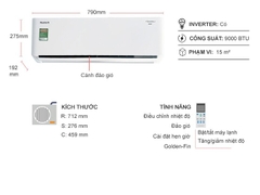 Máy lạnh Reetech Inverter 1 HP RTV9-TC-BI