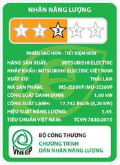 Máy lạnh Mitsubishi Electric thường 2 HP MS-JS50VF