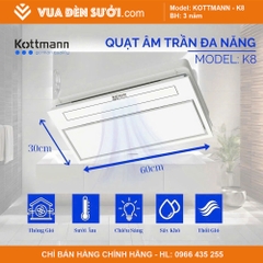 Quạt sưởi nhà tắm âm trần Kotmann K8