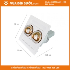 Đèn sưởi âm trần Kottmann K9S