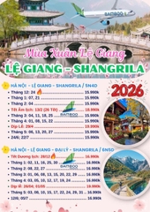 Mùa xuân LỆ GIANG - SHANGRILA