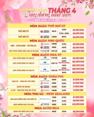 HOT DEAL KHỞI HÀNH THÁNG 4 TỪ HÀ NỘI DU XUÂN