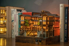 Mô hình Halom book nook diy Nhà tắm nước nóng Ginzan Onsen