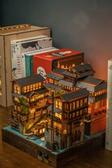 Mô hình Halom book nook diy Nhà tắm nước nóng Ginzan Onsen