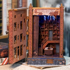 Mô hình Halom book nook diy Tiệm đũa phép Ollivanders - Harry Potter
