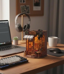 Mô hình Halom book nook Tea Books DIY