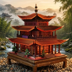 Mô hình Halom Tháp Nhạc Dương - YueYang Tower DIY