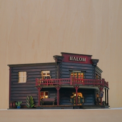 Mô hình Halom nhà hàng Viễn Tây western Town DIY