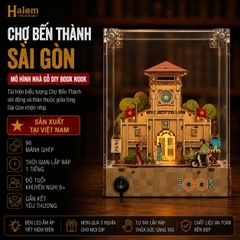 Mô Hình Book Nook DIY Halom Chợ Bến Thành Sài Gòn Có Đèn LED
