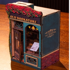 Mô Hình Halom book nook diy Old Book Store