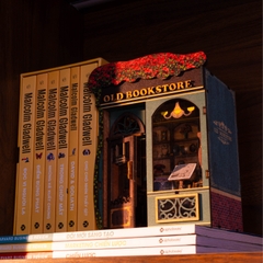 Mô Hình Halom book nook diy Old Book Store