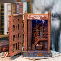 Mô hình Halom book nook diy Tiệm đũa phép Ollivanders - Harry Potter