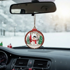 (10 cái/ hộp)  Halom đồ decor Trang trí giáng sinh Noel bằng gỗ