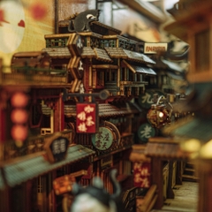 Mô hình Halom book nook diy Phố cổ Jiu Fen - Cửu Phần - Đài Loan