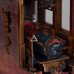 Mô hình Halom book nook diy Nhà ga Ngã Tư Vua Harry Potter collection