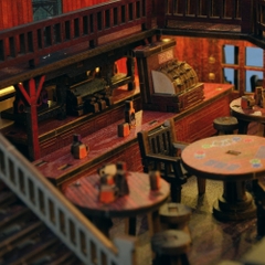 Mô hình Halom nhà hàng Viễn Tây western Town DIY