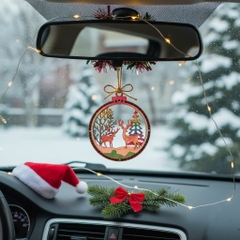 (10 cái/ hộp)  Halom đồ decor Trang trí giáng sinh Noel bằng gỗ